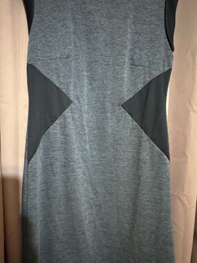 Kupcake Vintage Petite 8P Gray Black Colorblock Sheath Dress Made USA
